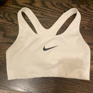 WHITE SPORTS BRA